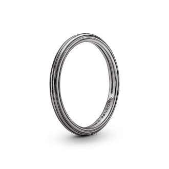 Ruthenium-plated ring (size 50)