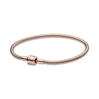 Snake chain 14k rose gold-plated bracelet