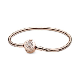 Byzylyku prej zinxhiri në formë të gjarprit vezullues nga Pandora Moments Crown O