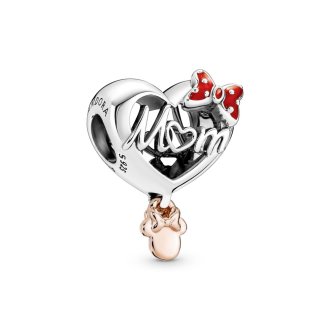 Pjesë të vogla dekoruese në formë të zemrës të Minnie Mouse nga Disney me fjalën "Mum"