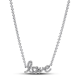 Qafore Collier me fjalën vezulluese "Dashuri" ("Love") të shkruar me dorë