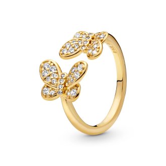 Butterfly Pandora Shine open ring with clear cubic zirconia