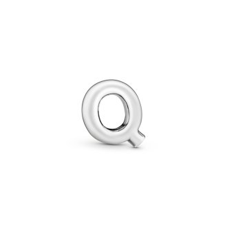 Letter Q silver petite element