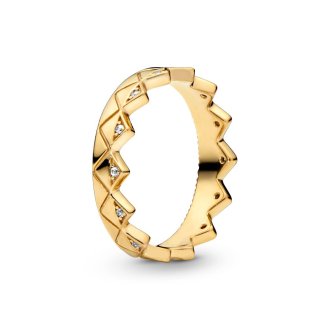 Crown Pandora Shine ring with clear cubic zirconia