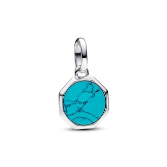 Pjesë të vogla dekoruese në formë të mini medaljonit të gdhendur me ngjyrë tirkize
