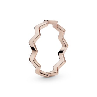 Zigzag 14k rose gold-plated ring