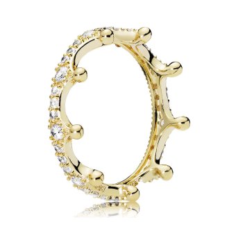 Crown PANDORA Shine ring with clear cubic zirconia