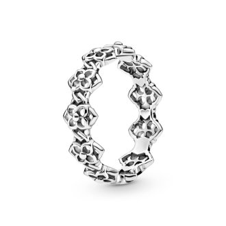 Rose flowers sterling silver ring