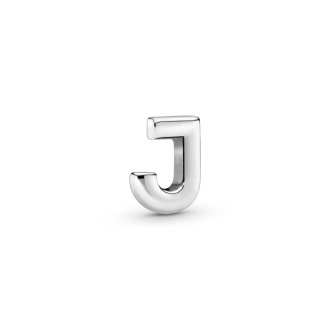 Letter J silver petite element