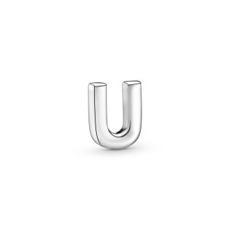 Letter U silver petite element
